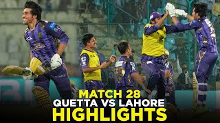 PSL 9  Full Highlights  Quetta Gladiators vs Lahore Qalandars  Match 28  M1Z2A [upl. by Alul]