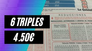 Quiniela Reducida 6 Triples 450€ Tutorial como se Realiza [upl. by Suehtomit]