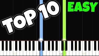 Top 10 Easy Piano Songs for the Complete Beginners [upl. by Leynad]