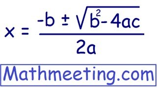 Solve Quadratic Equations using Quadratic Formula [upl. by Gillespie]