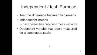 Independent ttest  Explained Simply [upl. by Annoif]