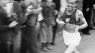 Emil Zátopek Wins 5000m 10000m amp Marathon Gold  Helsinki 1952 Olympics [upl. by Tihw]