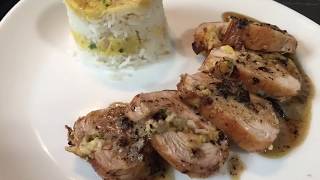 Recette de rôti de blanc de poulet farcis facile et rapide [upl. by Enomes]