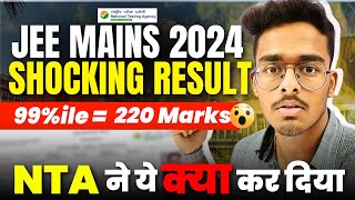 🤯JEE Mains 2024 Result out  Most Shocking Result Jan Attempt  Marks Vs Percentile [upl. by Darin]