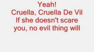 Cruella De Vil Lyrics [upl. by Skell682]