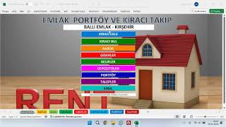 Emlak Portföy ve Kiracı Takip Programı Excel Vba V8 [upl. by Aicsila]