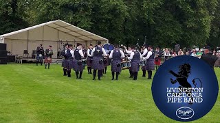 Livingston Caledonias Grade 3 Medley at Renfrew Highland Games 2024 [upl. by Orvan]