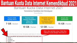 Informasi Bantuan Kuota Data Internet Kemendikbud Tahun 2021 [upl. by Lobell804]