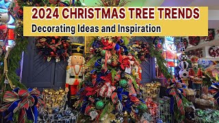 Christmas 2024 Christmas Tree Trends Decorating Ideas Inspiration Ornaments Ribbons Garlands [upl. by Inga896]