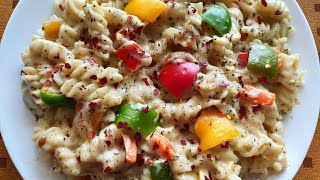 White Sauce Pasta Recipe  Fusilli Pasta  Lunch Box Recipe  Indian style pasta [upl. by Nymassej]