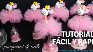 Como hacer centros de mesa para baby shower de niña fácil rapido y muy economicos 2019 [upl. by Nnayr]