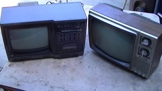 Two Retro Portable Televisions [upl. by Alah]