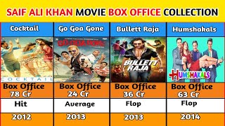 Saif Ali Khan Movie Box Office Collection  Saif Ali Khan Hit Or Flop Movie List  Saif Ali Khan [upl. by Schnur]