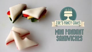 How to make mini fondant sandwiches How To Cake Tutorial [upl. by Rianon]