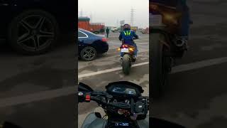 Z800 Vs D400 😍  Dragrace kawasaki z900 dominar400 [upl. by Nnylannej]