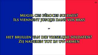 Volkslied van Frankrijk FRNL Tekst  Anthem of France Dutch [upl. by Merralee]