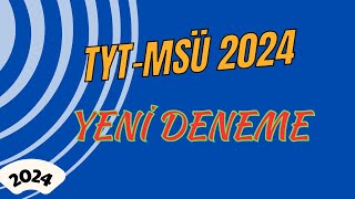 TYT ve MSÜ Tayfa İçin Bomba Deneme  2024  Ali Hocadan [upl. by Marriott]