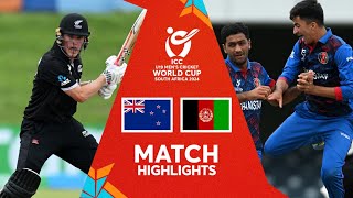 New Zealand v Afghanistan  Match Highlights  U19 CWC 2024 [upl. by Khosrow227]