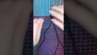 ◍ Bundling Loose Yarns with Hemstitch ◍ rigidheddle craftingshorts satisfyingvideo [upl. by Clerissa529]