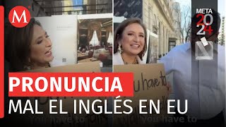 Xóchitl Gálvez capitaliza frase en inglés que generó controversia y críticas [upl. by Eilatam]