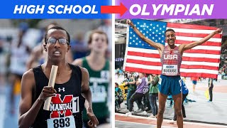 Olympic runner Yared Nuguse talks about his first ever track meet [upl. by Ailegra326]