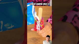 Coklat campur Oreo food dessertdiy funny candy icecream engracado hack trick yummy [upl. by Ayarahs]