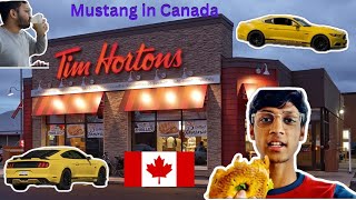 Mustang in canada 🇨🇦  Tim hortans  gujju in canada [upl. by Dirraj822]