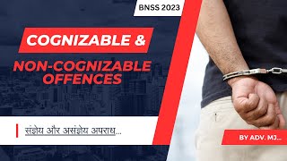 Cognizable and noncognizable offense in hindi  संज्ञेय और असंज्ञेय अपराध  difference BNSS 2023 [upl. by Pelag340]