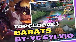 TOP GLOBAL 3 BARATS  GAMEPLAYBUILD SUPER TANK BARATS 2024  MOBILE LEGENDS [upl. by Aicekan]