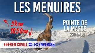 5km Long Run via Red and Blue Pistes Fred Covili and Les enverses in Les Menuires Les 3 Vallées [upl. by Bowra]