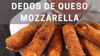 🧀🥖 Dedos de queso Mozzarella  Receta de palitos de queso [upl. by Hwang]