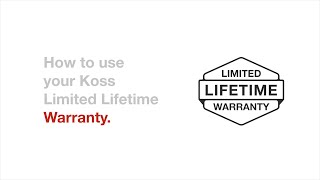 How To Use Your Koss Headphones KPH30i Warranty [upl. by Deerc428]