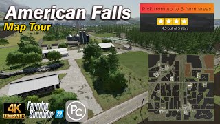 American Falls  Map Tour  Farming Simulator 22 [upl. by Neelloj]