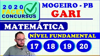 📚 FACET CONCURSOS  GARI  MATEMÁTICA FUNDAMENTAL  REVISÃO ESPERANÇA 2023 parte 3 [upl. by Amandy]