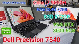 Dell Precision 7540 Core i7 9850H RAM 32GB SSD 512GB nVIDIA Quadro RTX 3000 156quot Full HD IPS [upl. by Blim375]