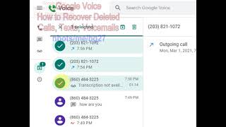 How to Recover Deleted 🗑 Voice Messages on Google Voice 📞 [upl. by Magree]