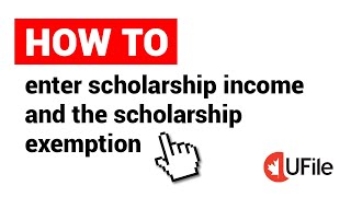 How to enter scholarship income and the scholarship exemption [upl. by Junko]