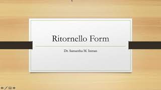 Ritornello Form [upl. by Peltier]