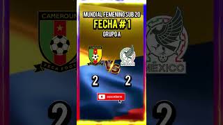 RESULTADO 🇨🇴⚽🏆 CAMERÚN vs MÉXICO Fecha 1 MUNDIAL FEMENINO Sub 20 Colombia 2024  Shorts [upl. by Stonwin]