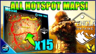 ALL 15 HOTSPOT MAPS  New England Mountains Guide  theHunter Call of the Wild [upl. by Nedi295]