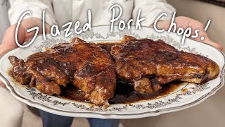 Pork Chops with balsamic glaze  quick and delicious [upl. by Yrailih517]