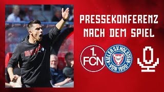 Die Pressekonferenz nach dem Auswärtssieg beim 1 FC Nürnberg 🎙️  FCNKSV [upl. by Utta413]