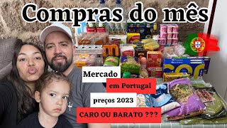 Fazendo compras no supermercado em Portugal 🇵🇹 COMPRAS DO MÊS  preços muito alto 💶😱 [upl. by Fleeman60]