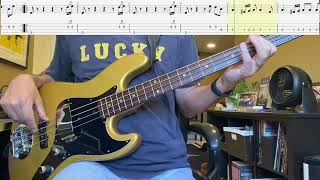 Long Train Runnin by The Doobie Brothers Isolated Bass Cover with Tab [upl. by Zorana]