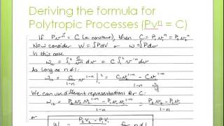 Derivation of Polytropic Work Formula [upl. by Cyb]