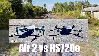 Mavic Air 2 vs HS720e  Comparison footage between a DJI Mavic Air 2 drone and a Holy Stone HS720e [upl. by Gerson]