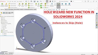 New Function With Hole Wizard in SolidWorks 2024 [upl. by Jacynth]