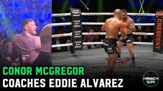 FULL ROUND Conor McGregor coaches Eddie Alvarez at BKFC Eddie points him out [upl. by Guzel]