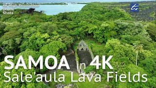 Saleaula Lava Fields Samoa  4K Drone Aerial View [upl. by Laeno18]