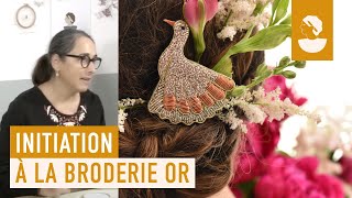 Découverte et initiation à la broderie or avec Martine Biessy [upl. by Laurence]